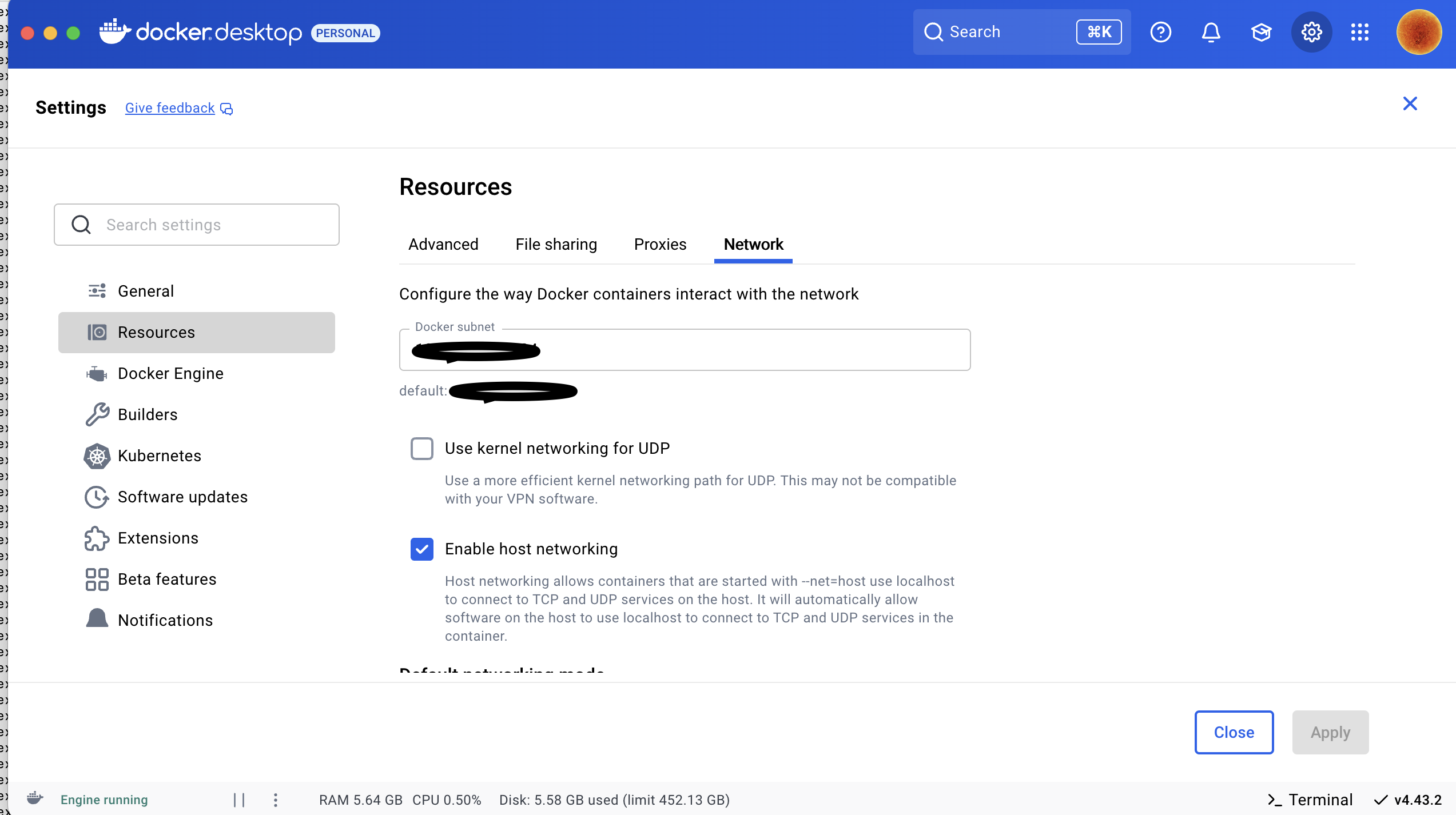 Enable Host Networking