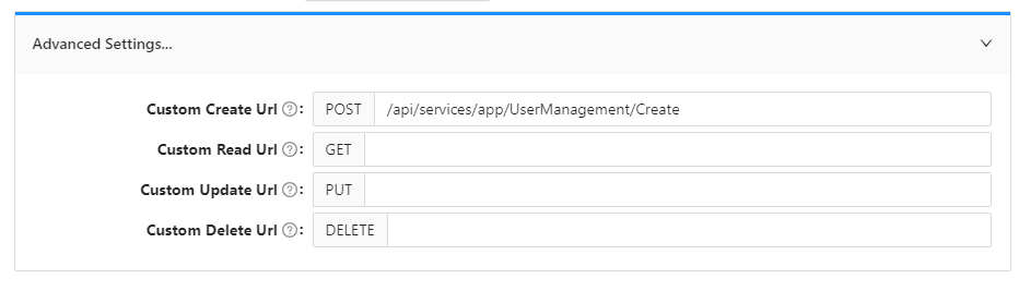 User Management Custom Create